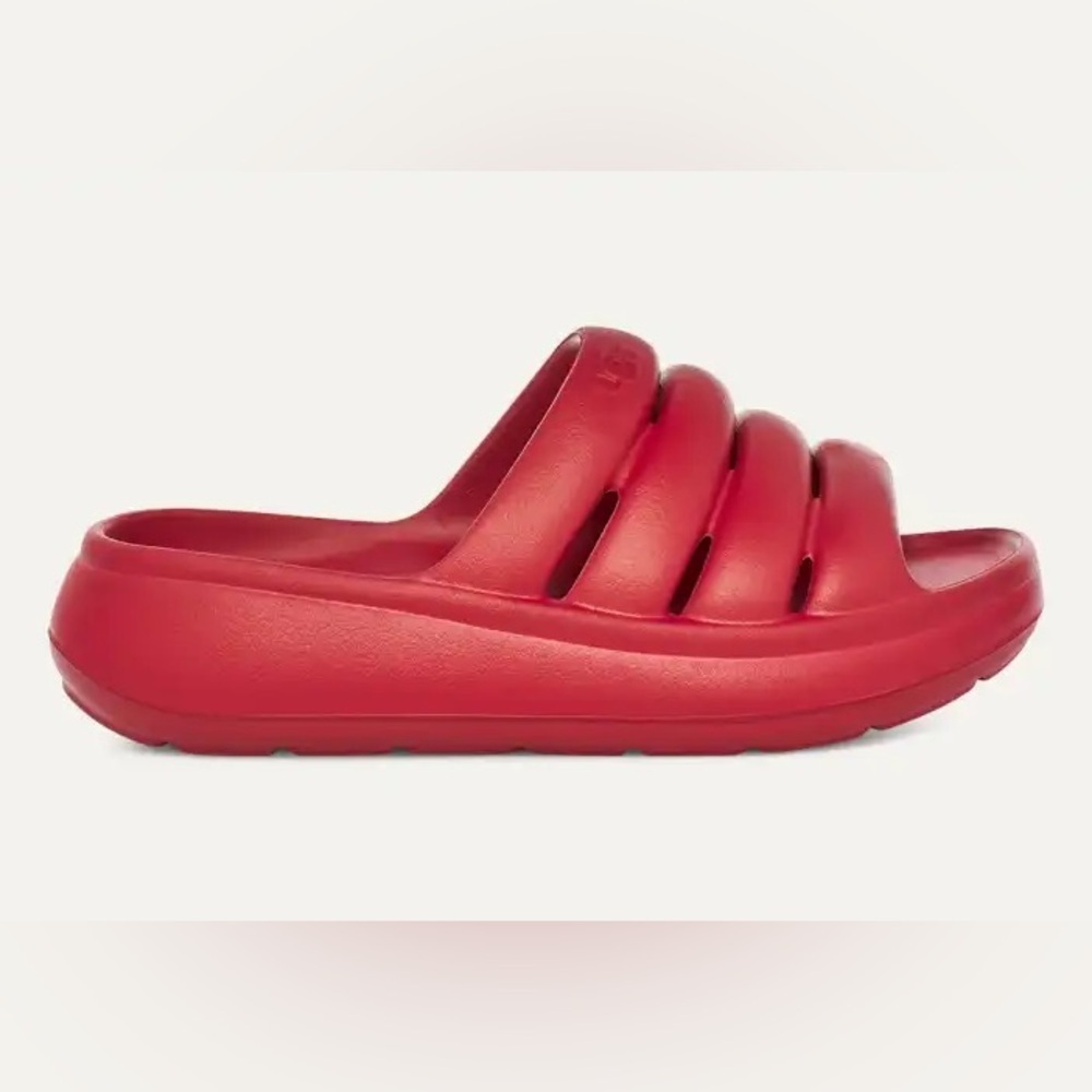 UGG Unisex Red Contemporary Slide Sandals Size 4